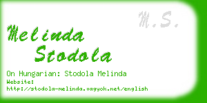 melinda stodola business card